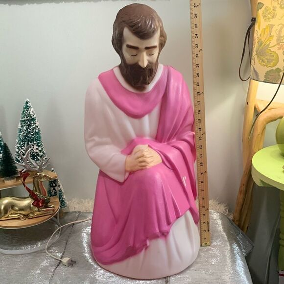 Vintage Empire Nativity Joseph Approx 27" Blow Mold Christmas Plastic Decor - Picture 3 of 17